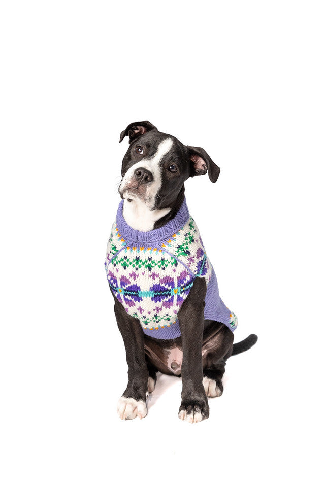 Lavender Flowers Dog Sweater