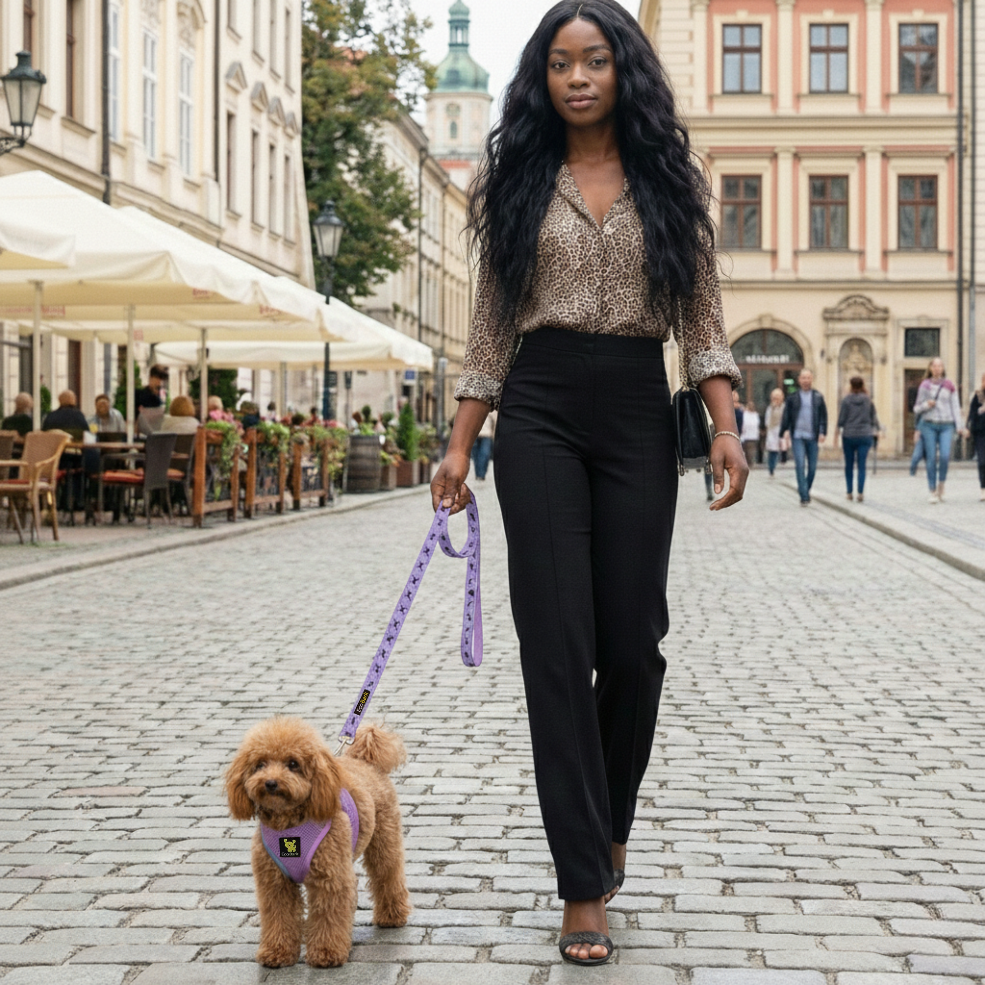 EcoBark Lavender Dog Leash - Comfort Grip Padded Leash - 4ft, 5ft, and 6ft for Small and Medium Dogs