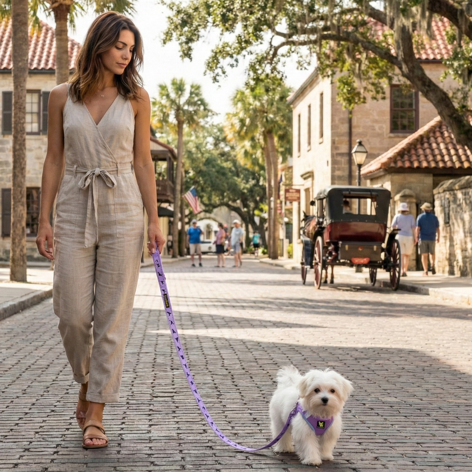 EcoBark Lavender Dog Leash - Comfort Grip Padded Leash - 4ft, 5ft, and 6ft for Small and Medium Dogs