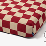 Red Checker | Dog Bed with Cover | Red Checkered Bedding
