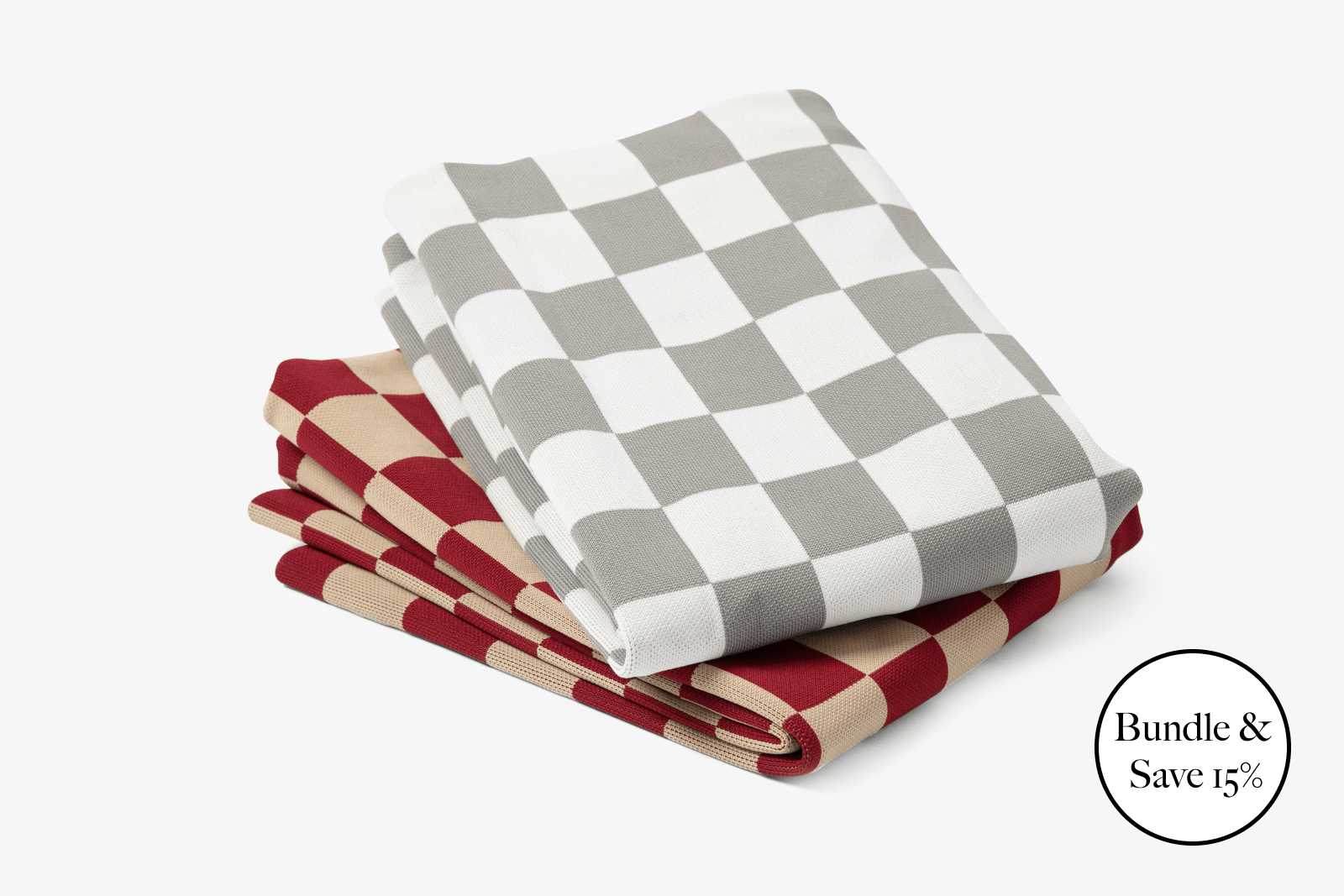 Red Checker | Dog Bed with Cover | Red Checkered Bedding