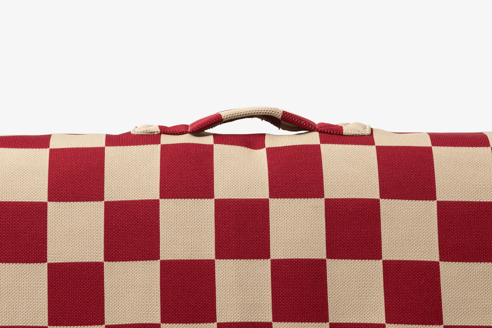 Red Checker | Dog Bed with Cover | Red Checkered Bedding