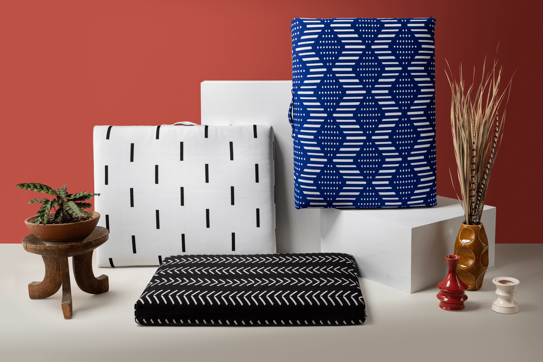 Black Chevron | Boho Dog Bed or Bed Cover