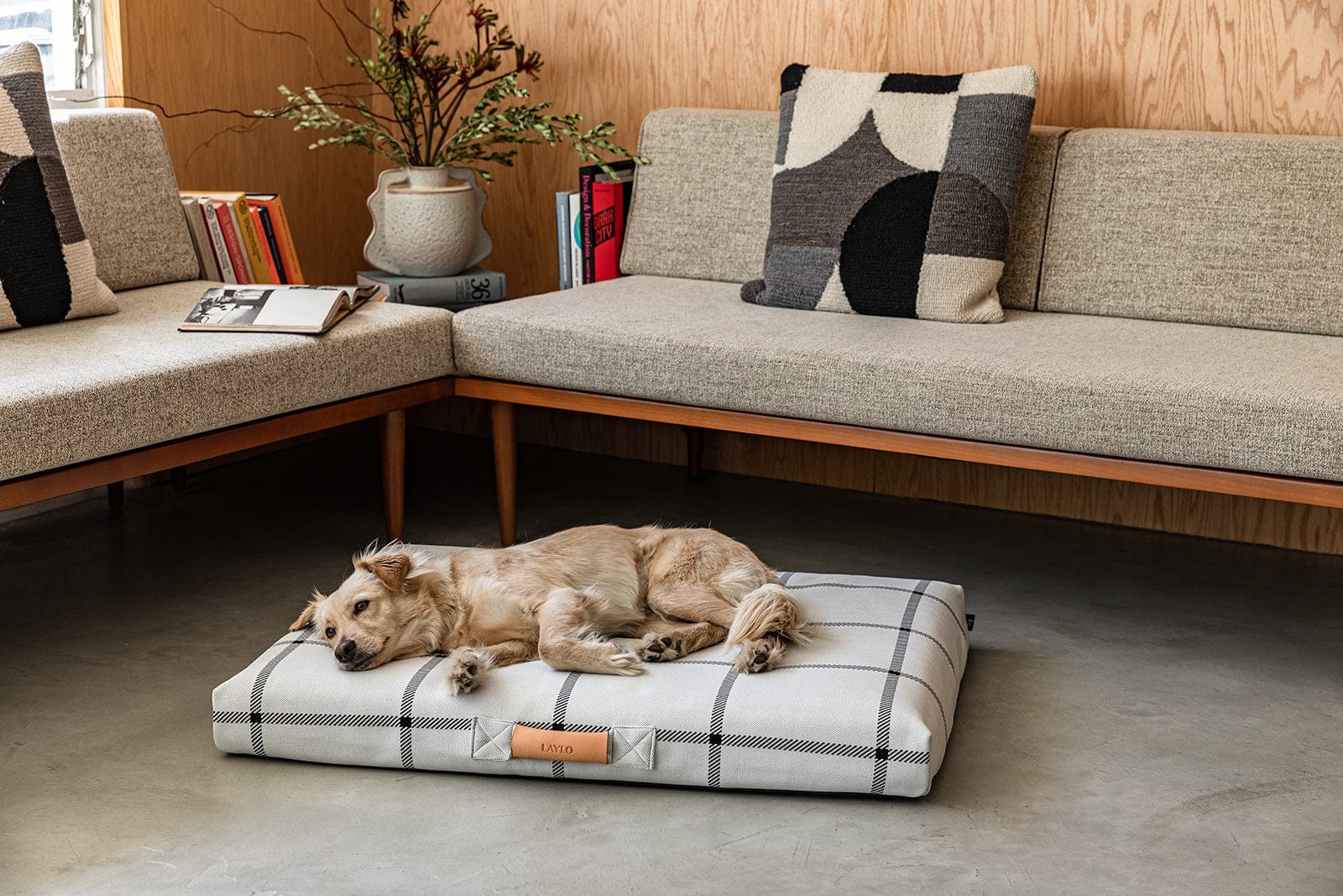 White Plaid | Dog Bed or Bed Cover