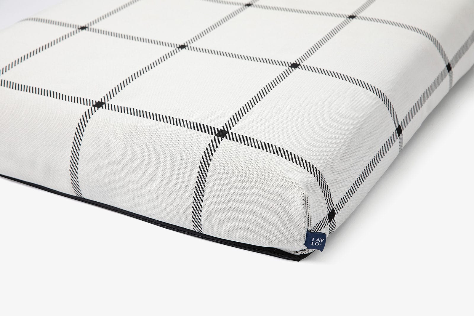 White Plaid | Dog Bed or Bed Cover