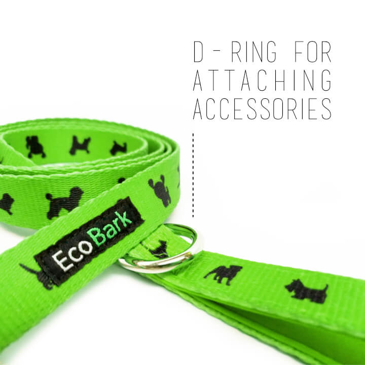 EcoBark Green Dog Leash- Padded Comfort Grip Leash - 4ft, 5ft, and 6ft Dog Leash for Small and Medium Dogs