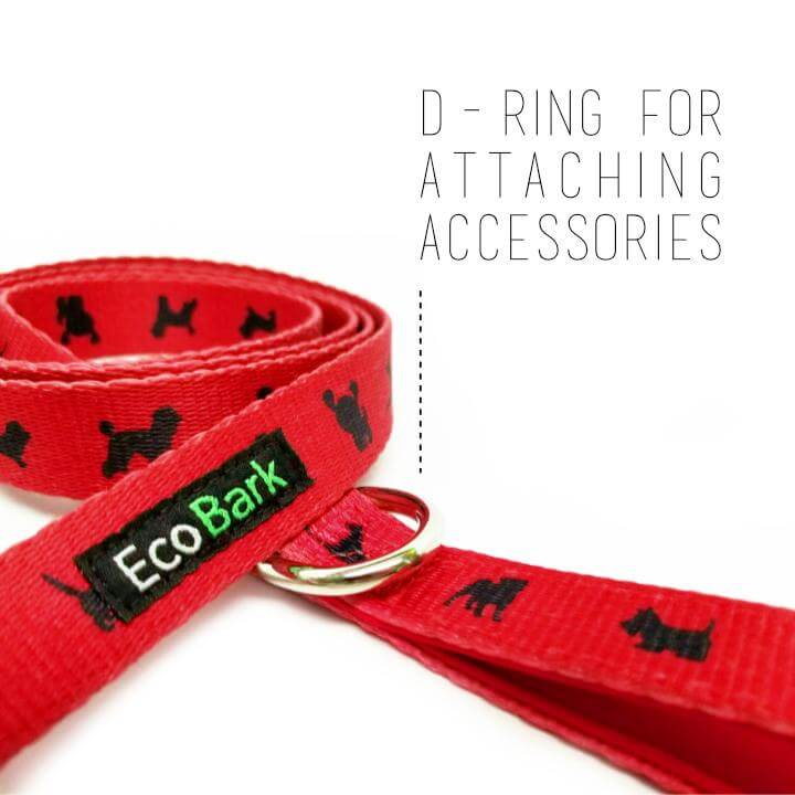 EcoBark – Cherry Red Comfort Grip Padded Dog Leash