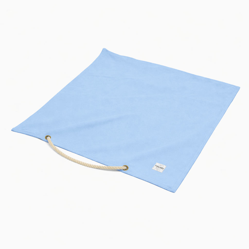 Light Blue Waxed Cotton Canvas Dog Bed Cover