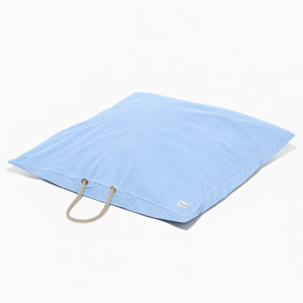 Light Blue Waxed Cotton Canvas Dog Bed