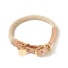 Light Tan Rope & Leather Cat & Dog Collar