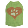 Red Heart with Paw 2 - Dog Tank