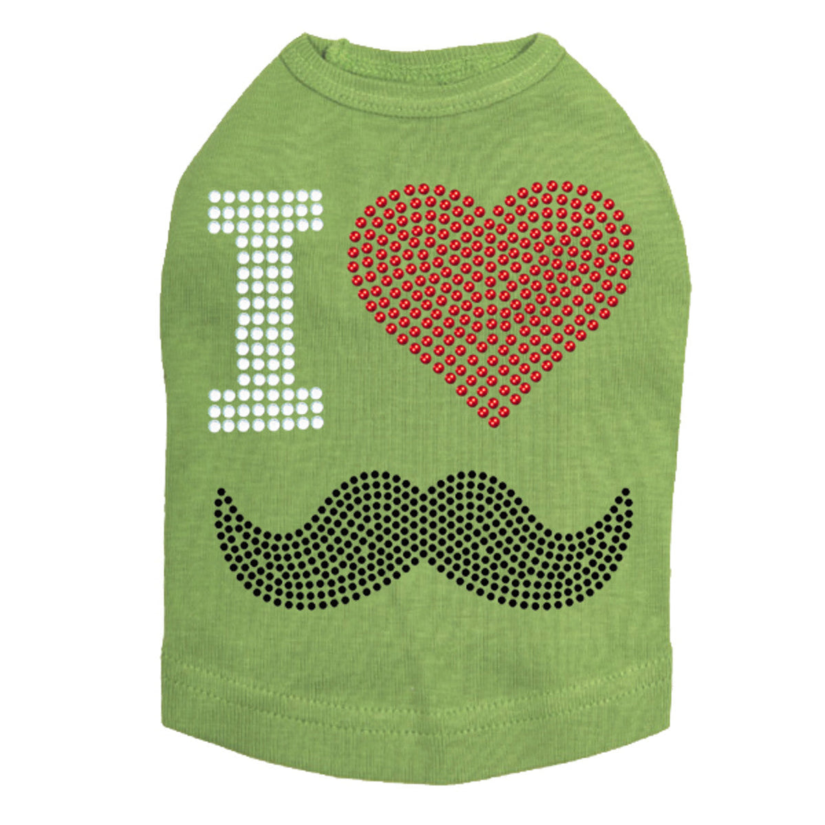 I Love Mustache - Dog Tank