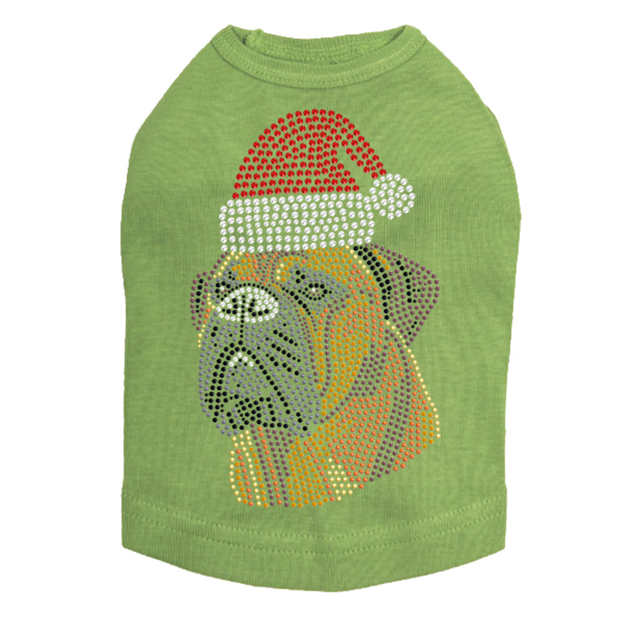 Bullmastiff with Santa Hat - Dog Tank