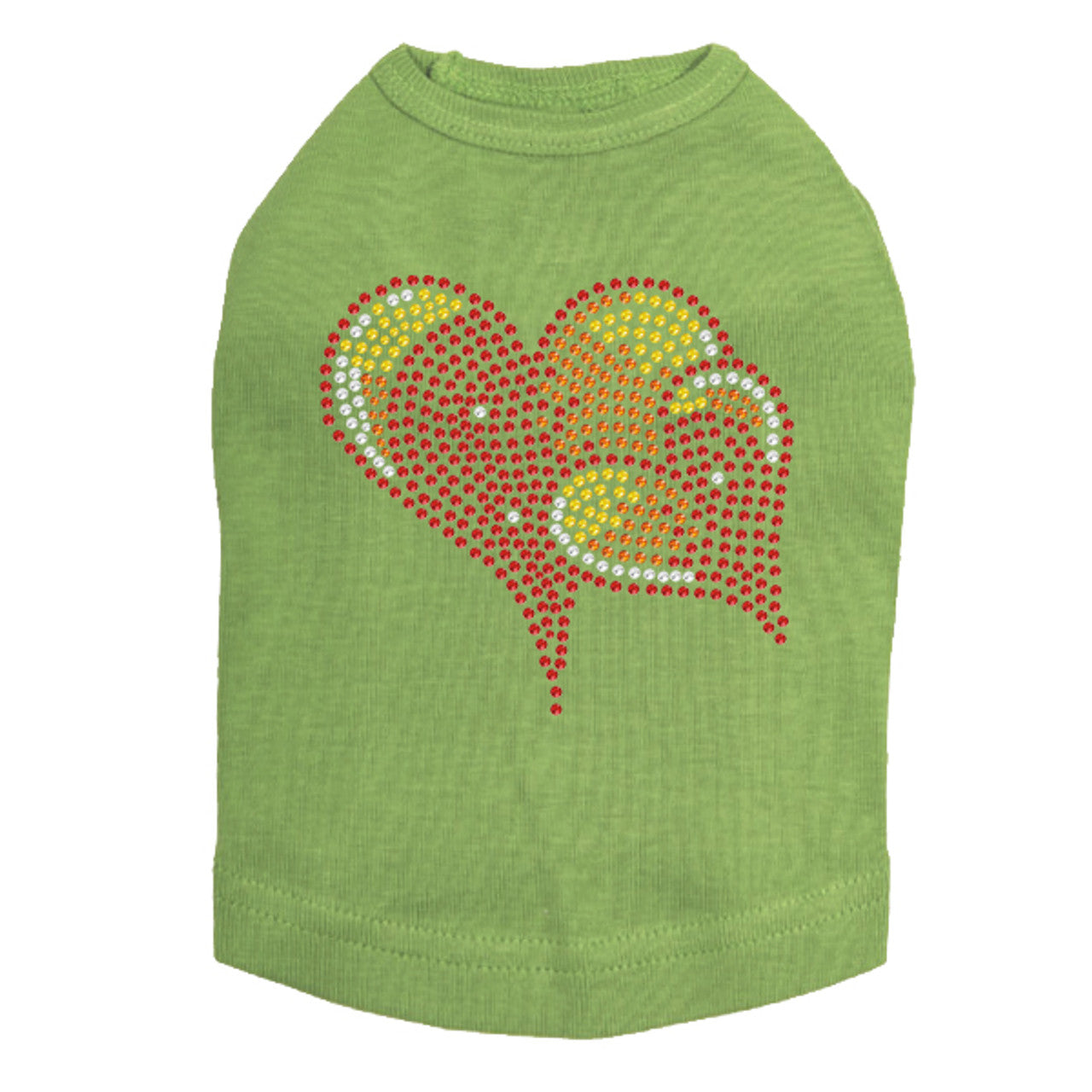 Red, Orange & Yellow Hearts - Dog Tank