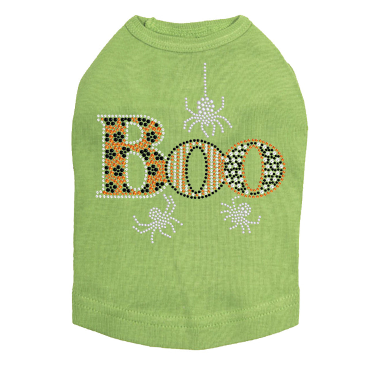 Boo with Silver Spiders - Dog Tank