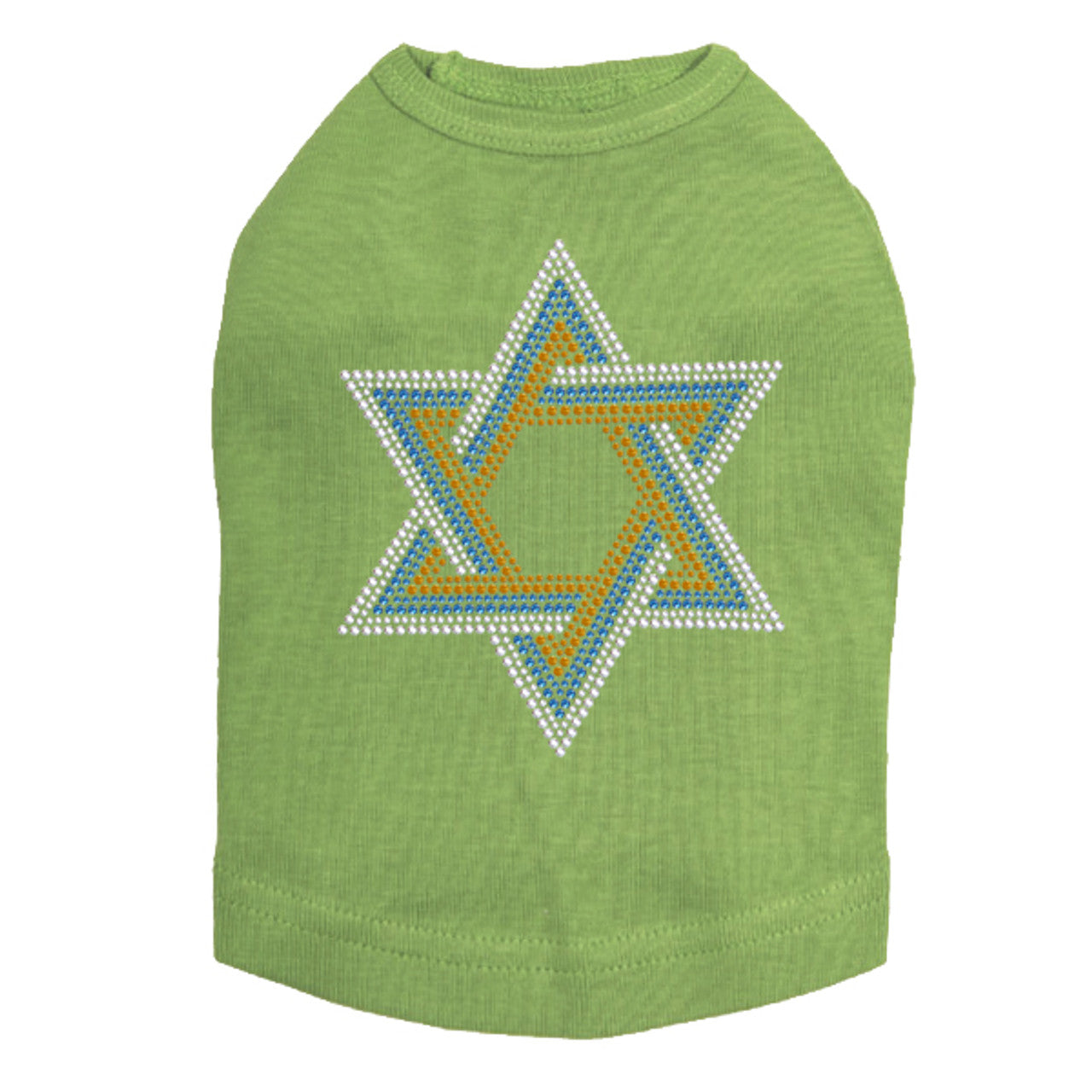 Star of David - Large (Blue, Silver, & Gold) - Dog Tank
