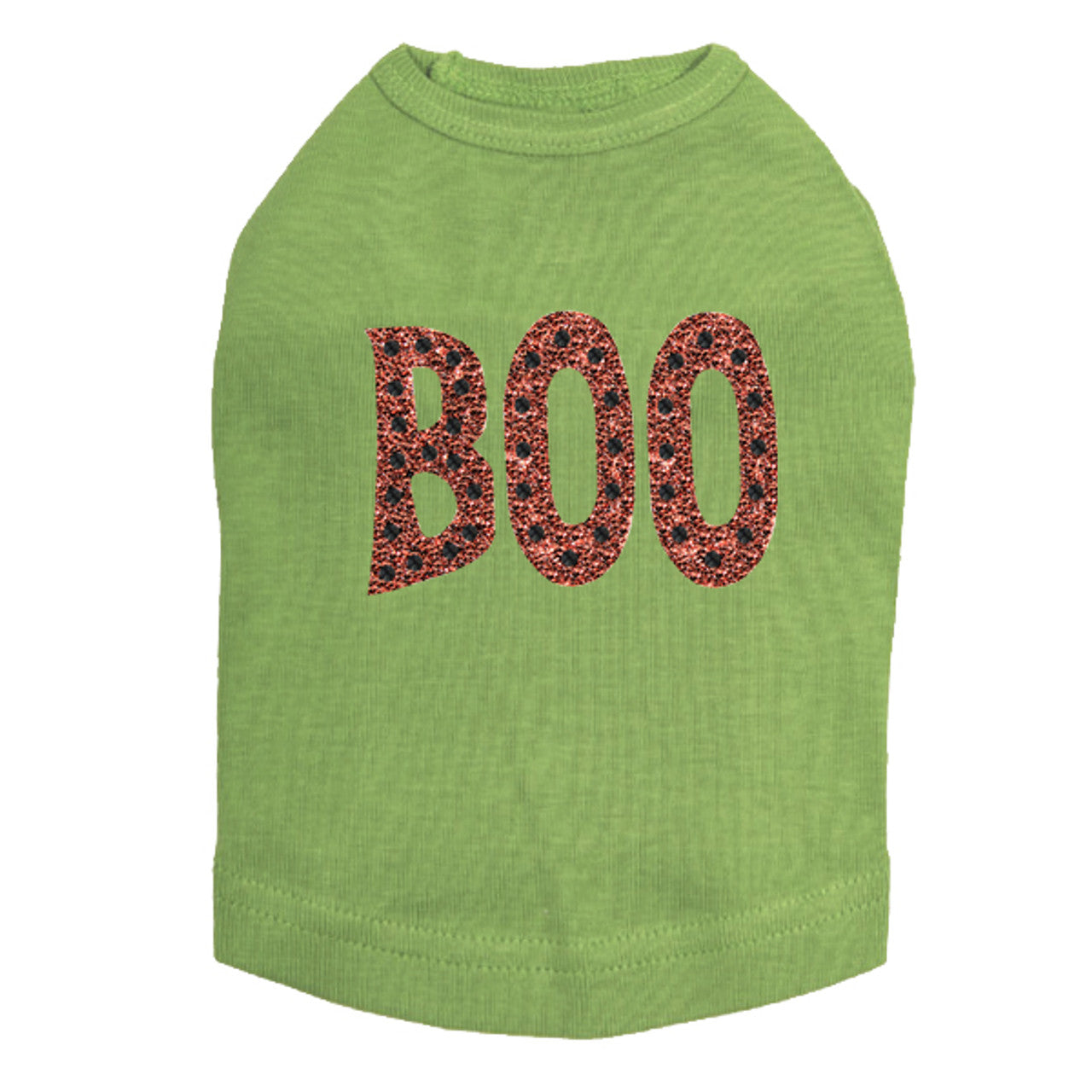 Orange Glitter Boo - Dog Tank