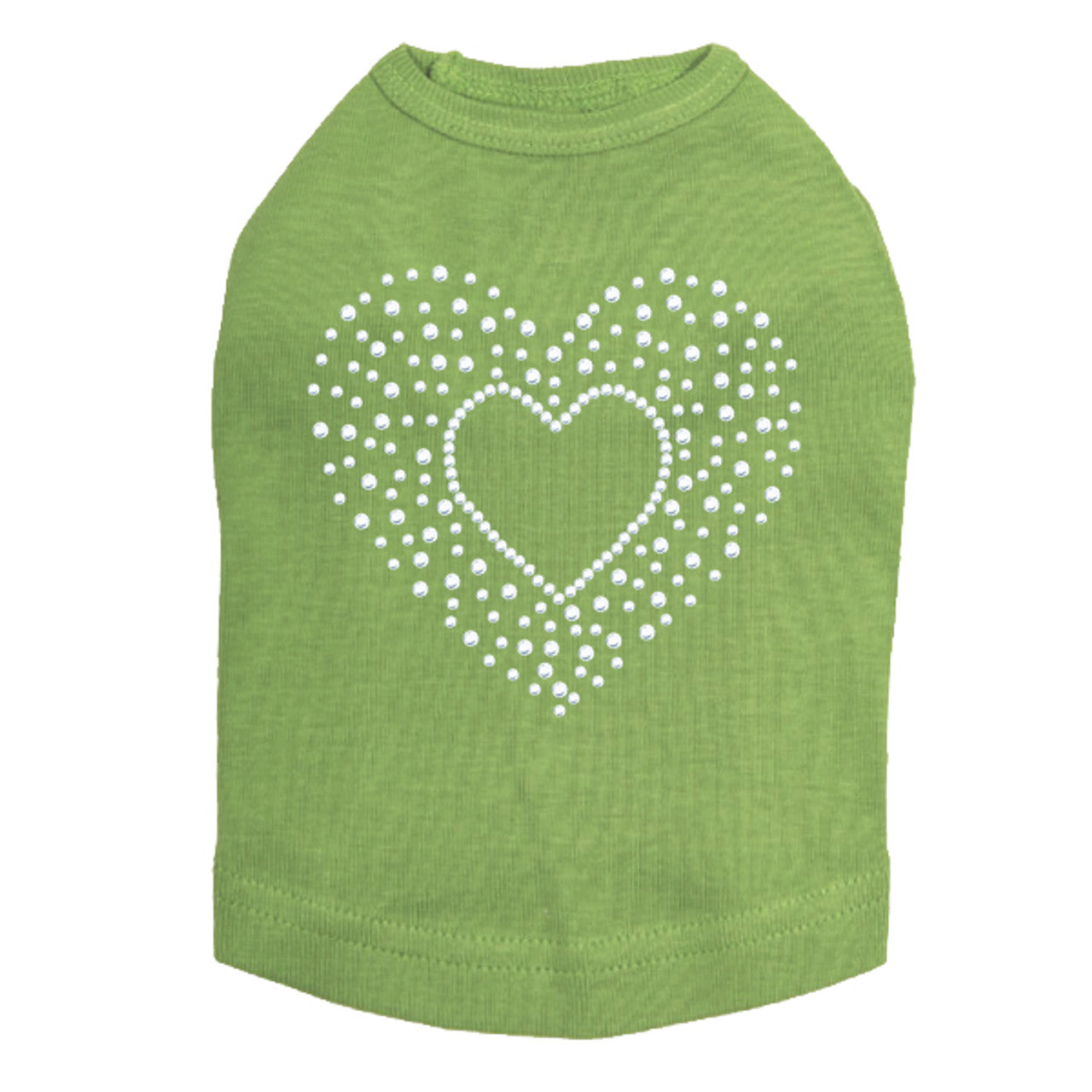 Heart with Scattered Stones - Dog Tank