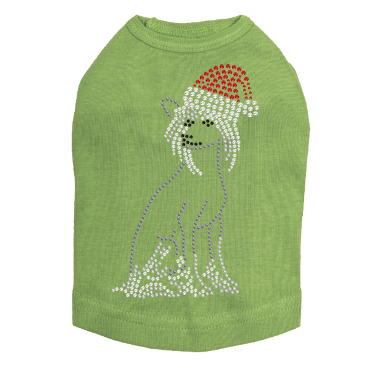 Chinese Crested with Santa Hat - Dog Tank