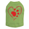 Red Paw Heart - Dog Tank