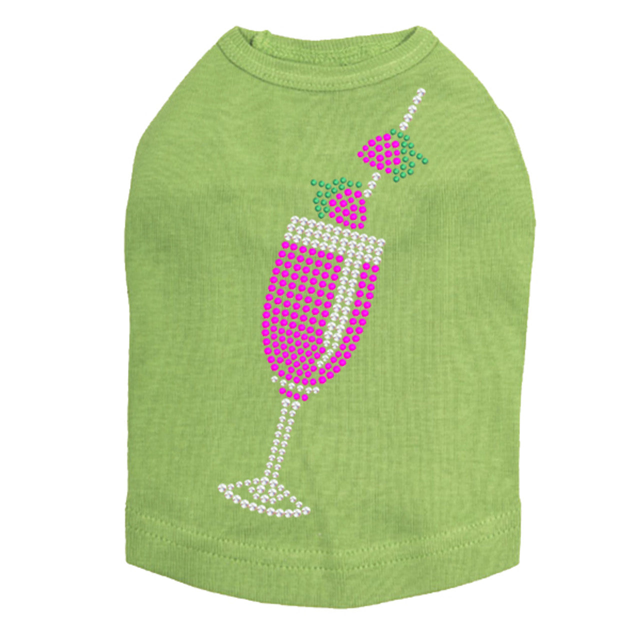 Strawberry Daiquiri - Rhinestones - Dog Tank