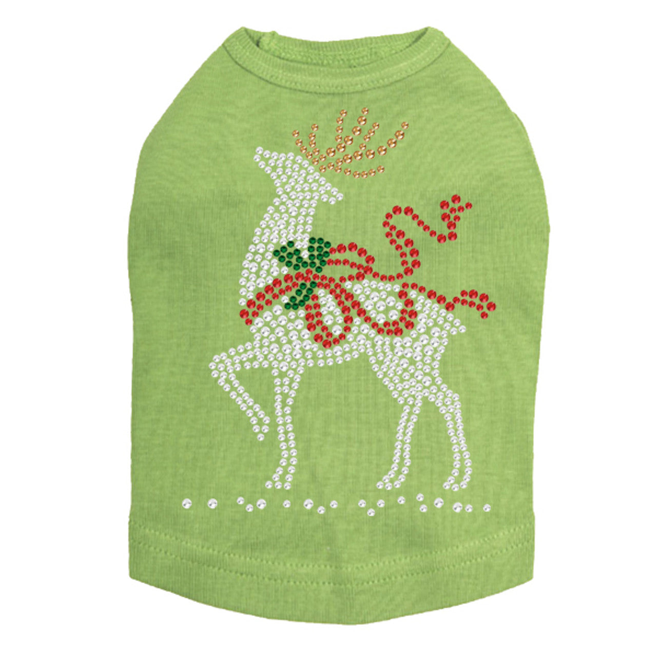 Reindeer with Red Bow - Dog Tank