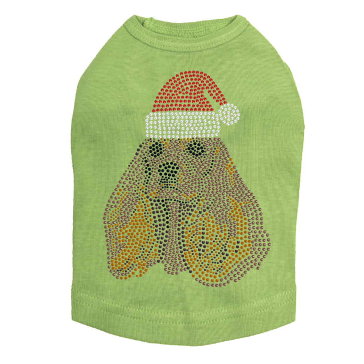 Cocker Spaniel with Santa Hat - Dog Tank