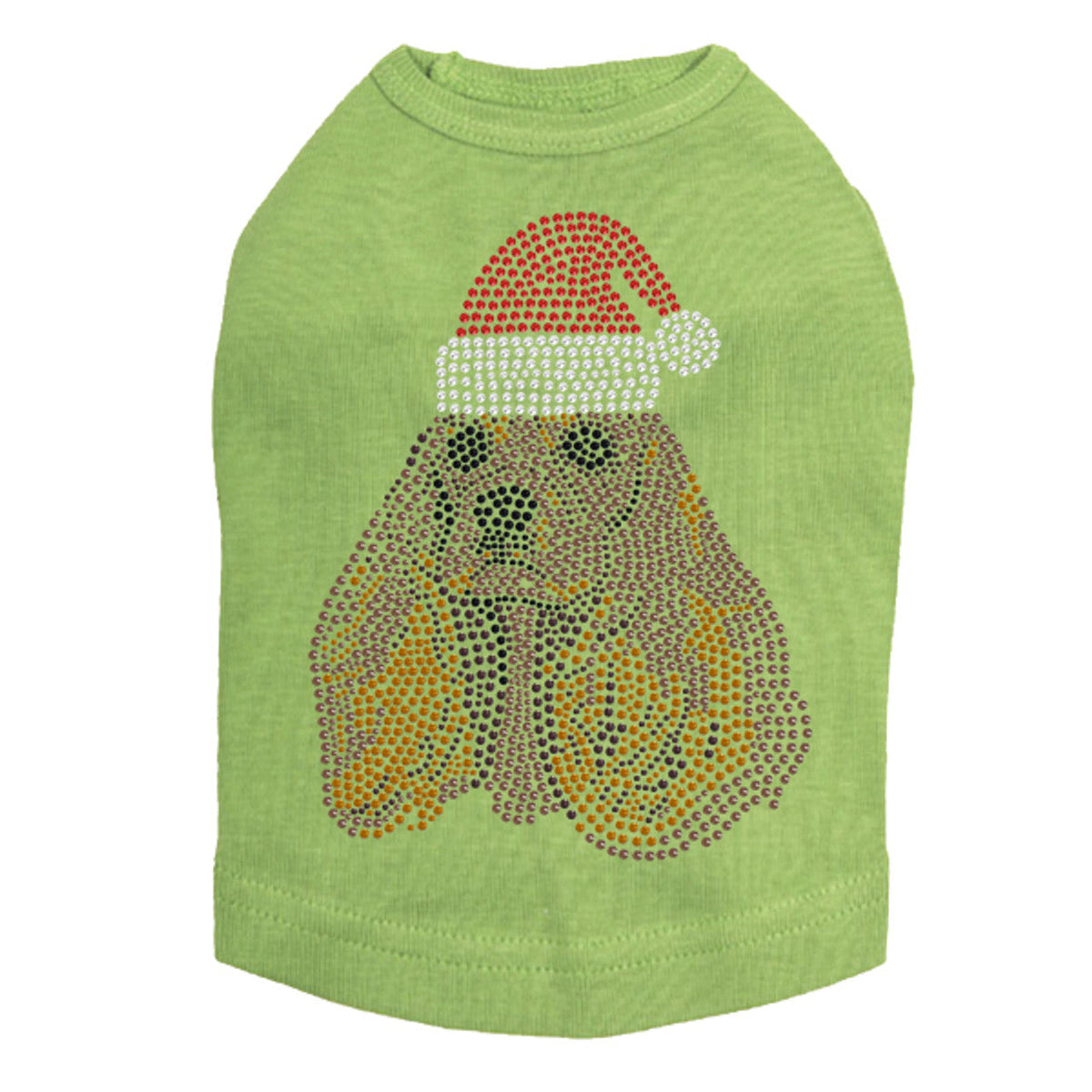 Cocker Spaniel with Santa Hat - Dog Tank