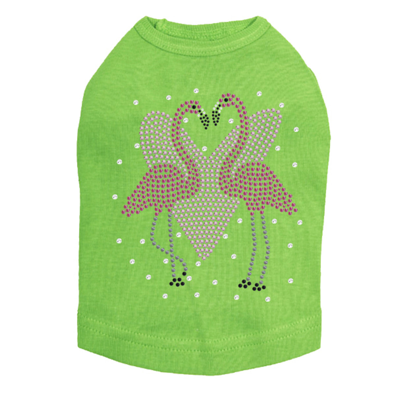 Flamingos with Heart- Dog Tank