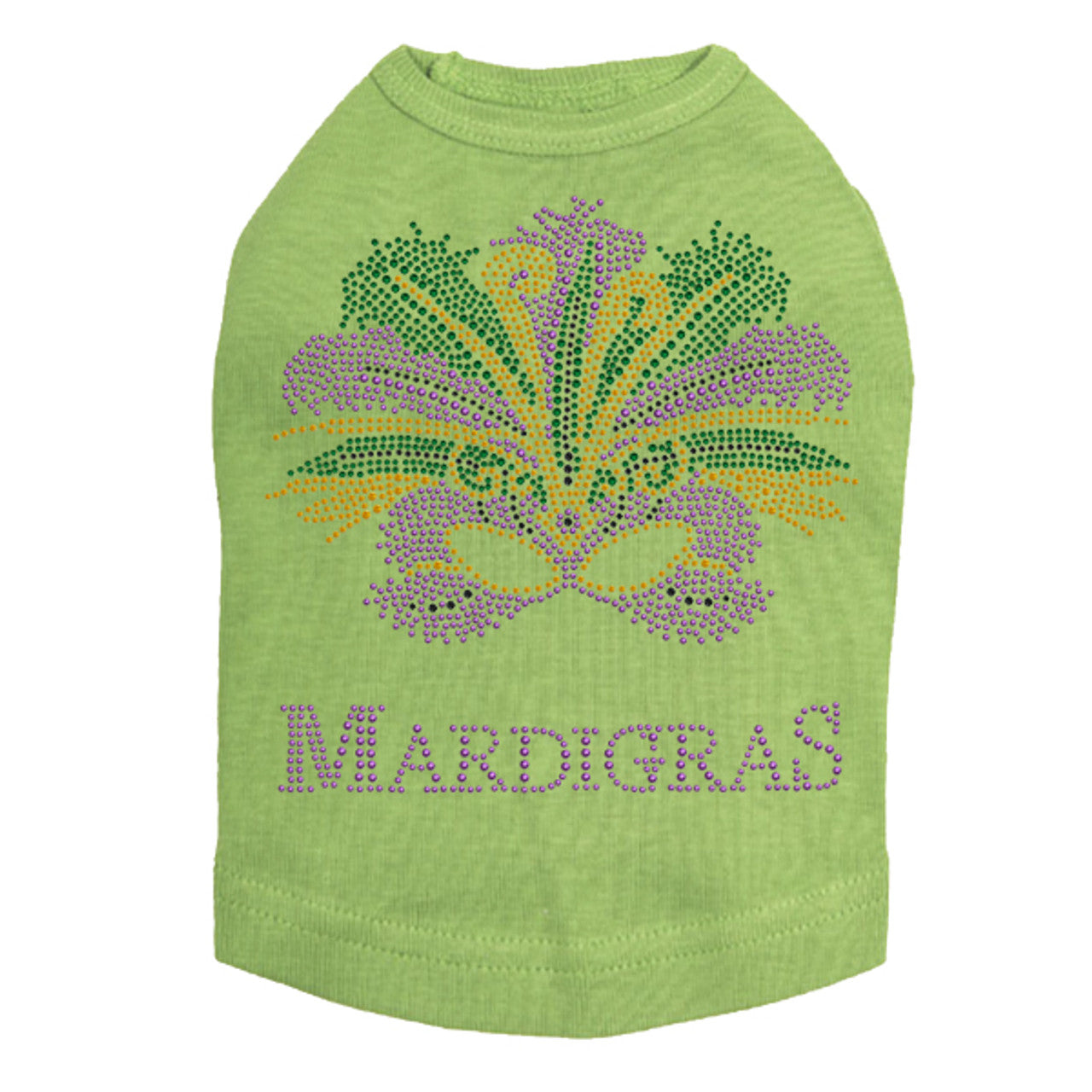 Mardi Gras with Mask - Dog Tank