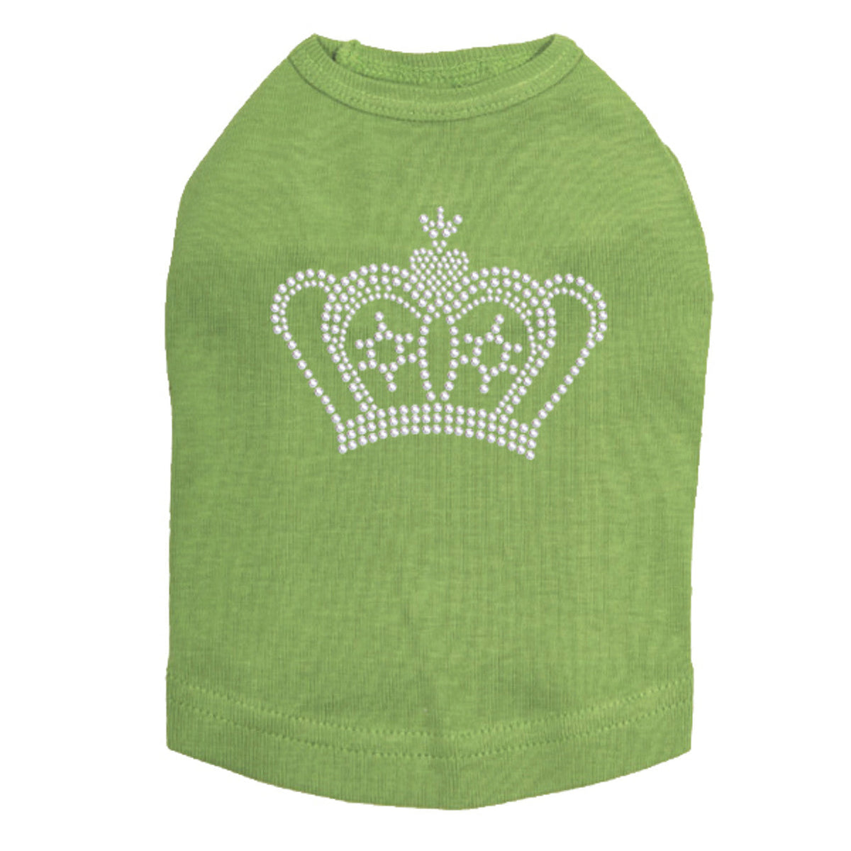 Crown 9 (Silver Rhinestuds) - Dog Tank