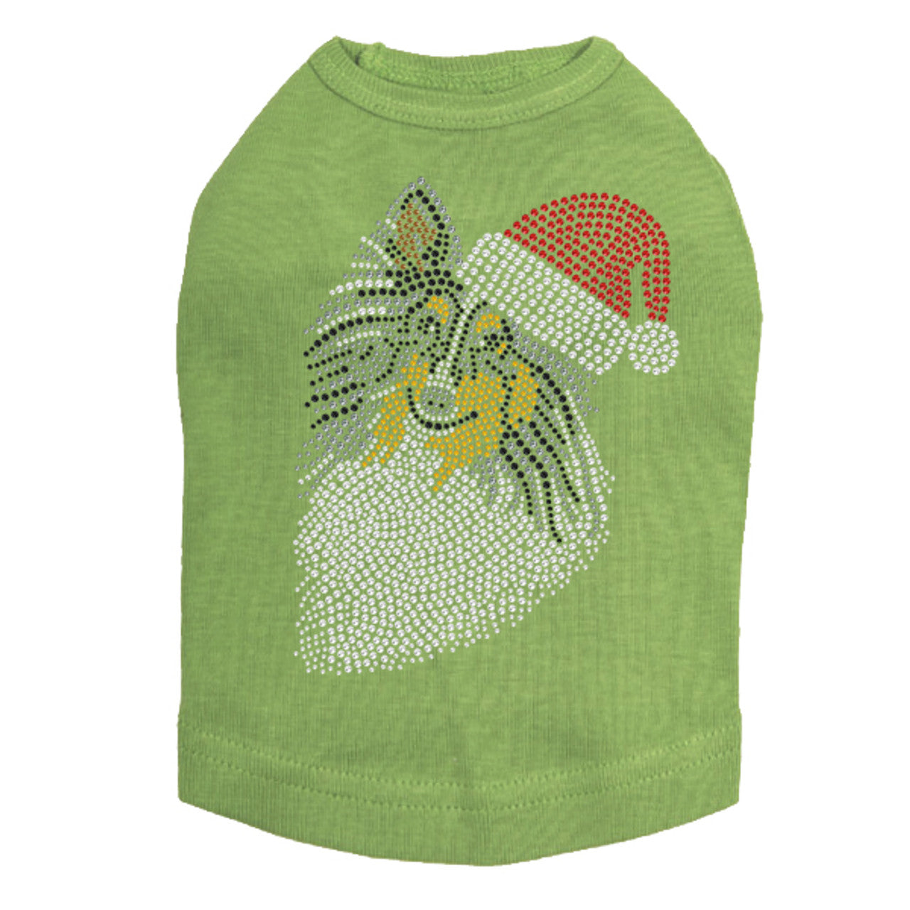 Sheltie Face (Tri Color) with Santa Hat - Dog Tank