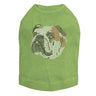 Bulldog Face (Brown) -  Dog Tank