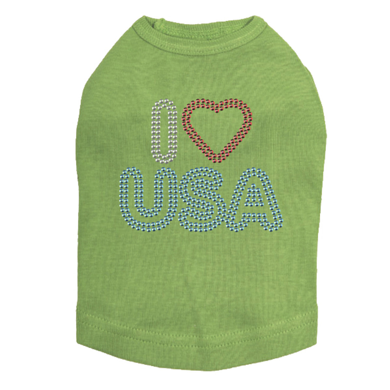 I Love USA 2- Dog Tank