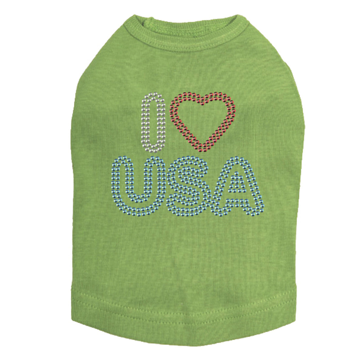 I Love USA 2- Dog Tank