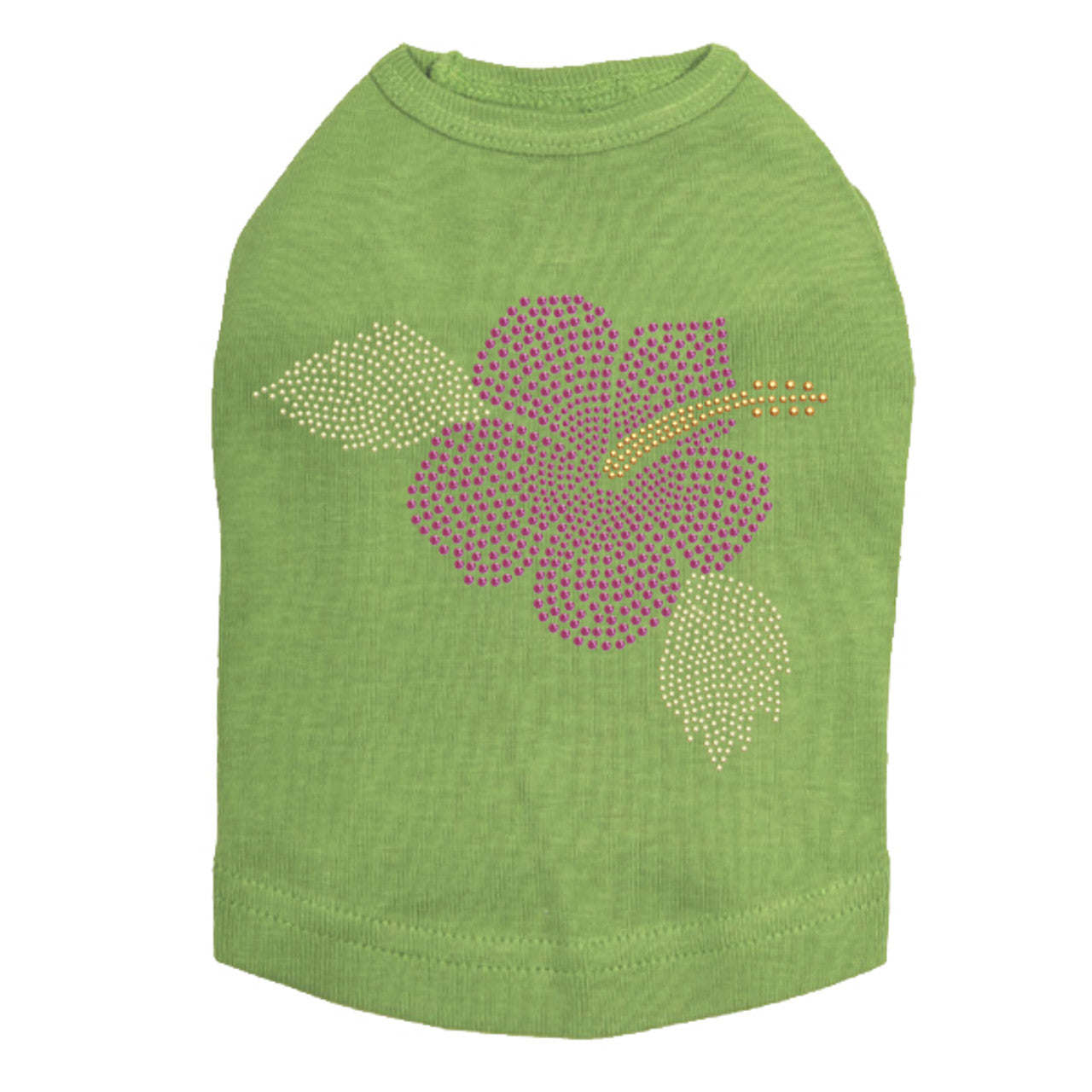 Large Pink Hibiscus - Dog Tank