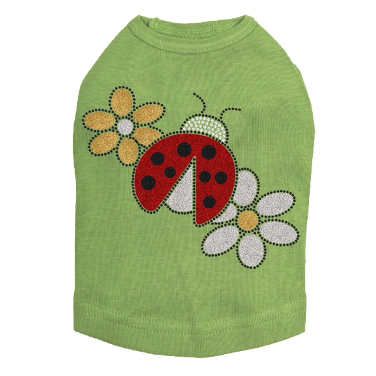 Glitter Ladybug & Daisies - Dog Tank
