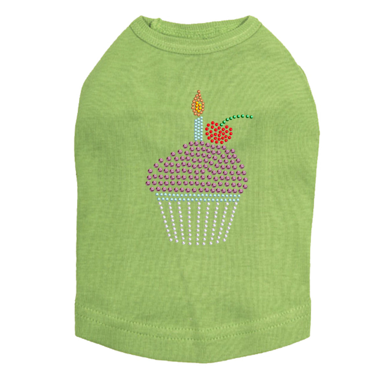 Cupcake with Candle - Dog Tank