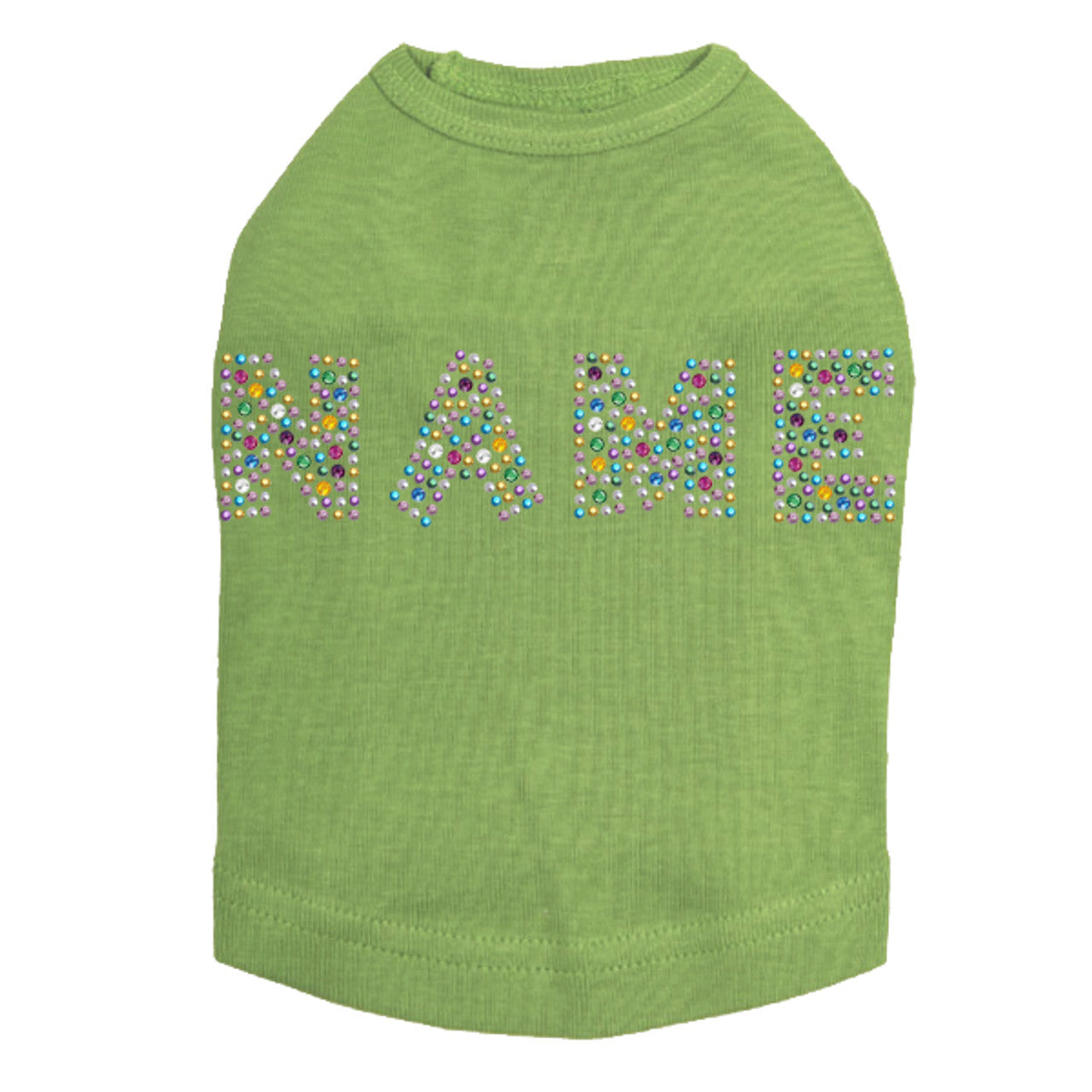 Custom Name - Multicolor - Dog Tank