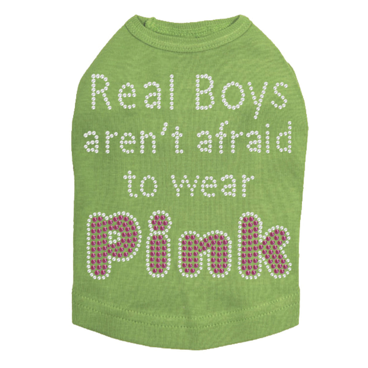 Real Boys Arent Afraid to Wear Pink - Dog Tank