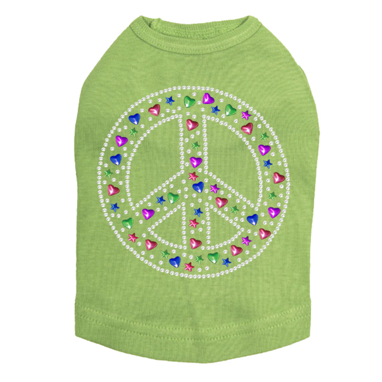 Peace Sign (Stars & Hearts) - Dog Tank