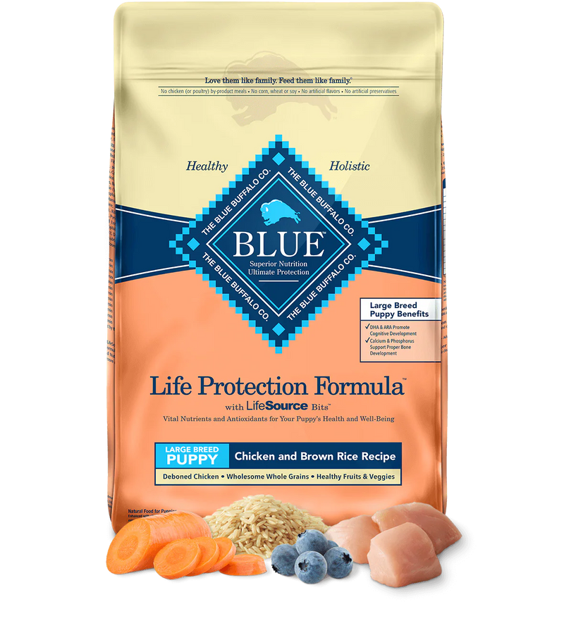 Blue Buffalo Life Protection Formula Large Breed Puppy Chicken & Brown Rice Recipe Dry Dog Food (30lb)