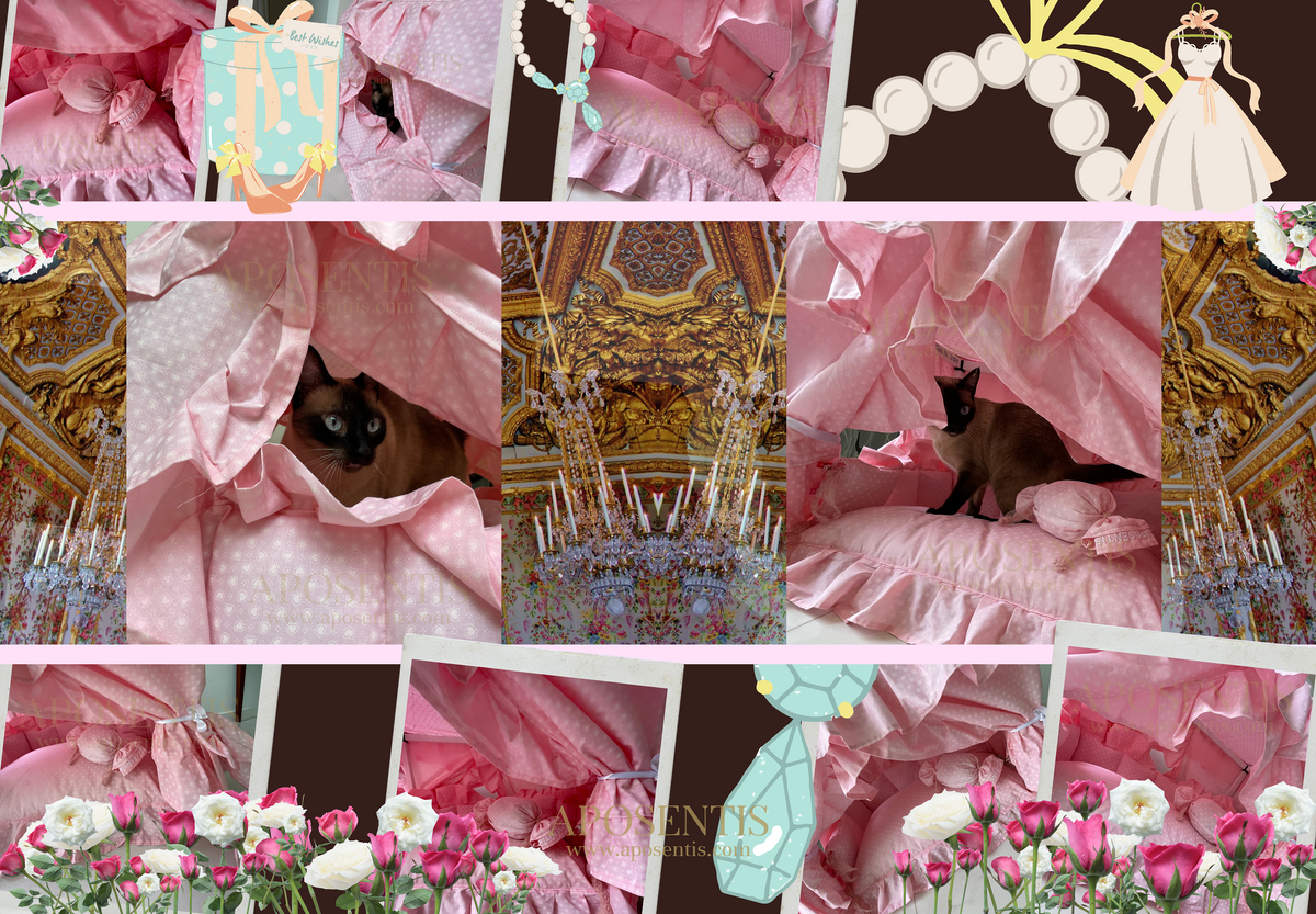 Pink Pet House Bed With Washable Cushion