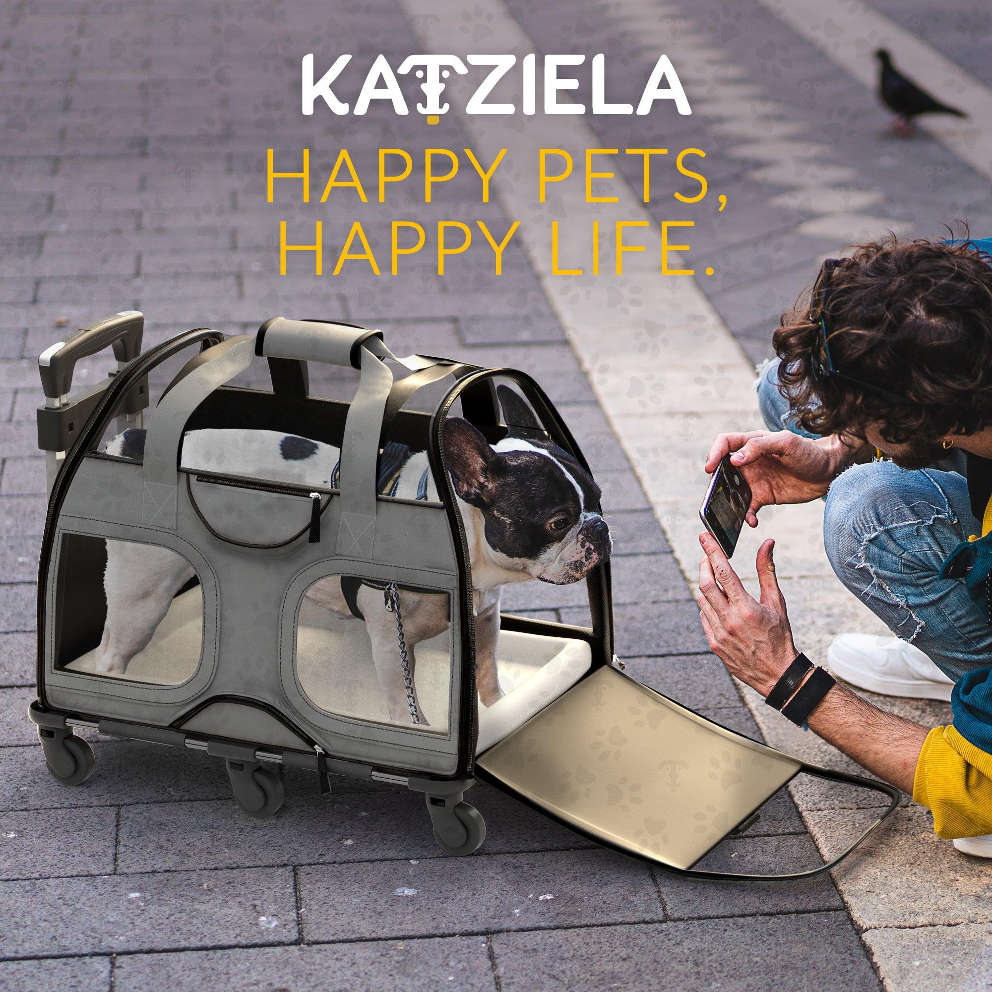 Luxury Rider Pet Carrier with Removable Wheels and Telescopic Handle