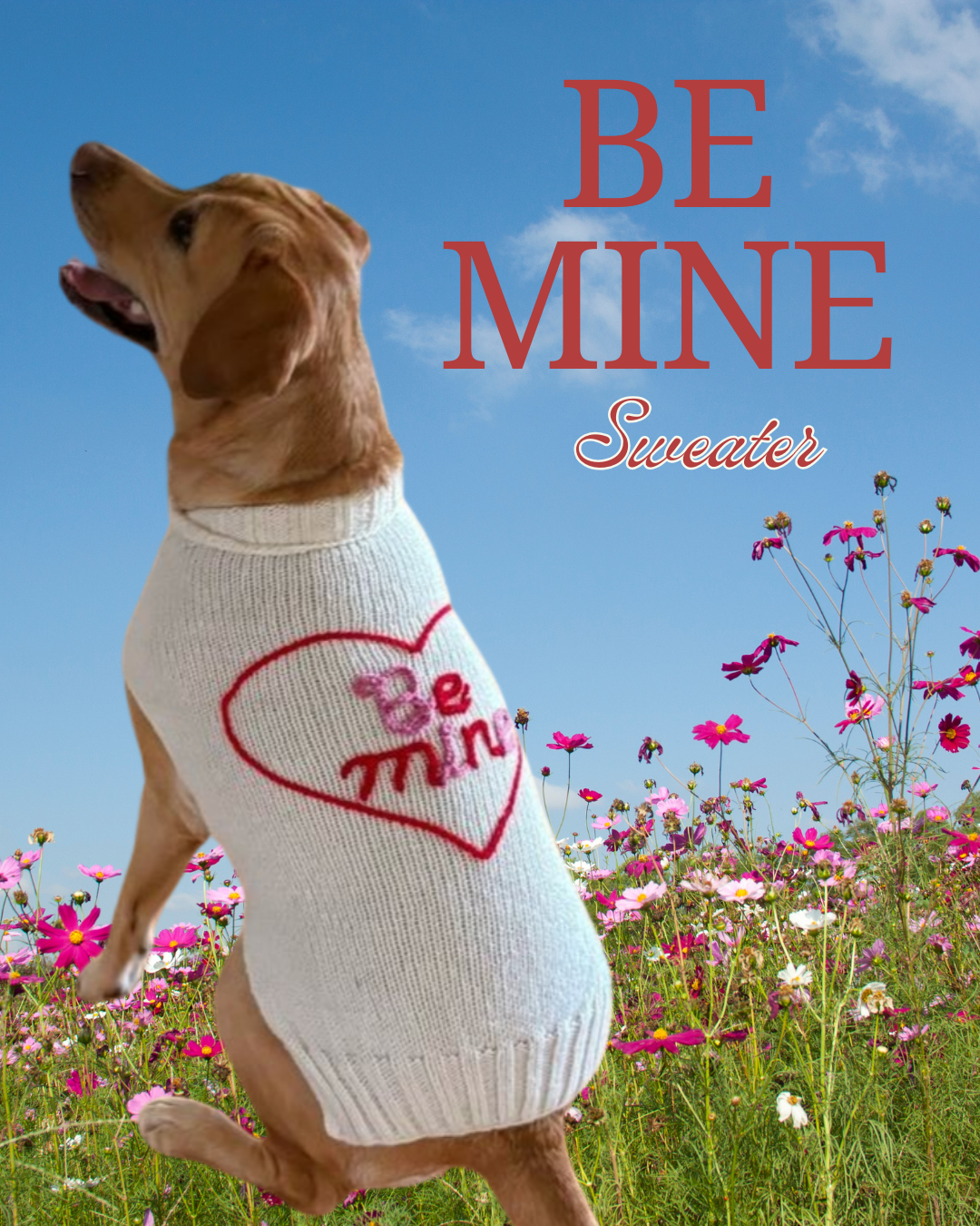 Chilly Dog Be Mine Wool Dog Sweater