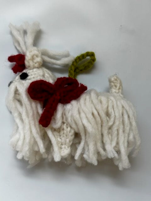 Chilly Dog Maltese Wool Ornament