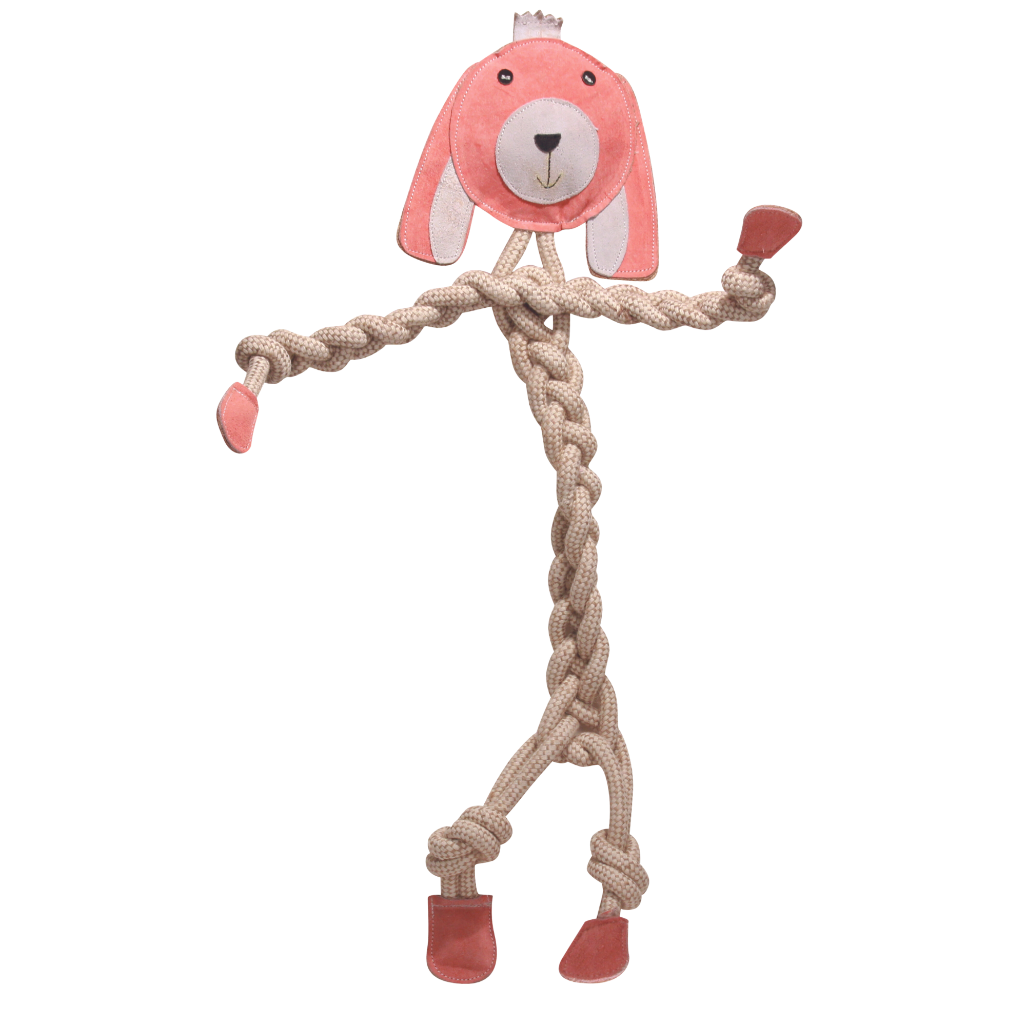 Bitsy Bunny Natural Rope Knottie Dog Toy, Large (9mm rope diameter)