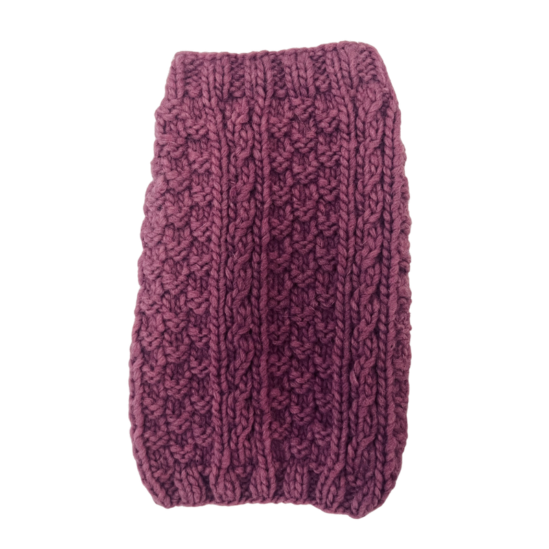 Mauve Cable Knit Dog Sweater XXS