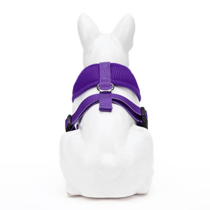 EcoBark Purple Dog Harness - Over-the-Head Soft Mesh Dog Vest Halter for Small to Medium Dogs and Puppies
