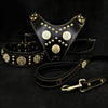 Bestia Dog Gear Genuine Leather Dog Collar - Black